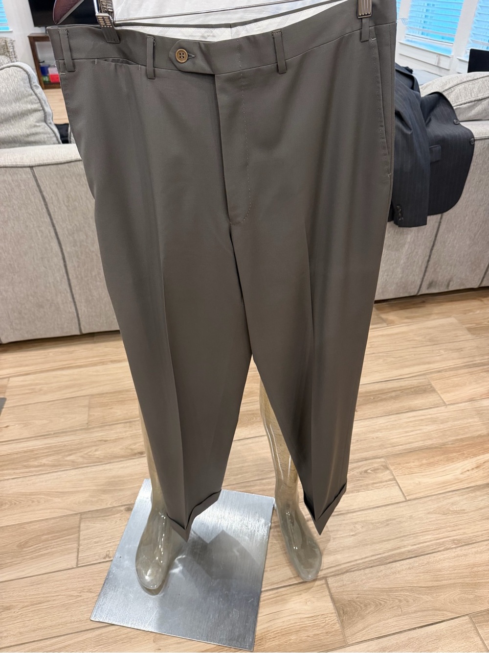 Canali Men's Dress Pants in Olive